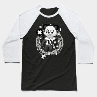 Panda Soccer Illustration Baseball T-Shirt